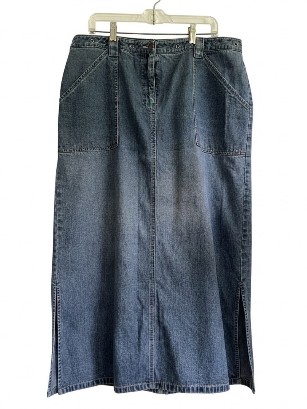 Long Denim Skirt Medium Wash Size 16
